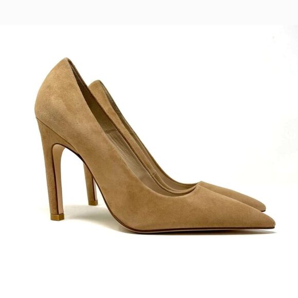 Good American The Icon Pump in Suede Nude 7.5 - Picture 5 of 9